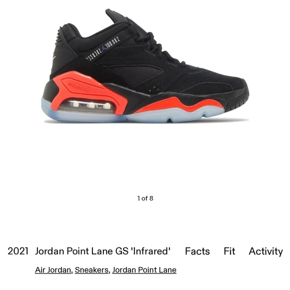 JORDAN POINT LANE GS ☆ INFRARED ☆ Size 4.5Y or 6 Womens ☆ NEW - Picture 12 of 14